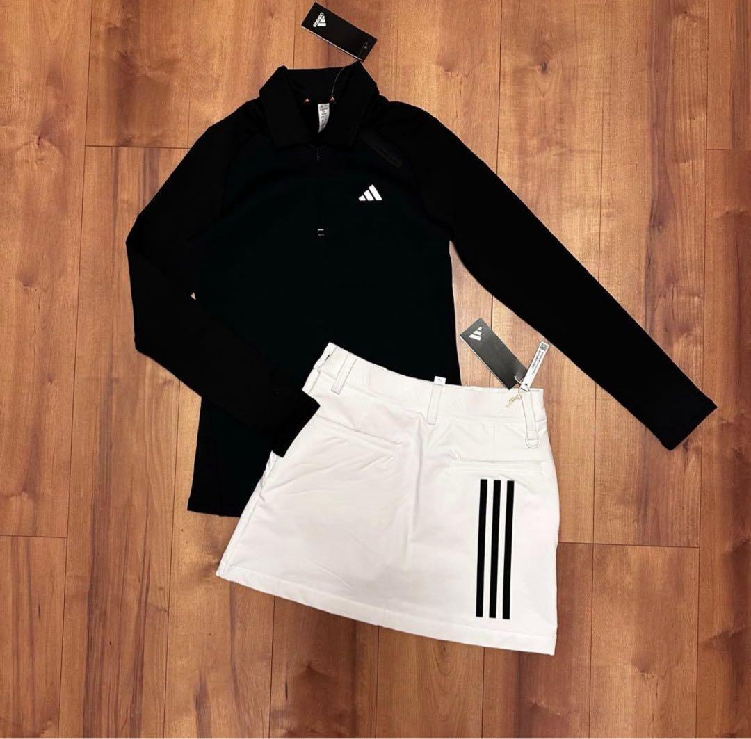 裏起毛　撥水　スカート　長袖ポロシャツ　セットアップ　春秋冬　生地分厚め　S