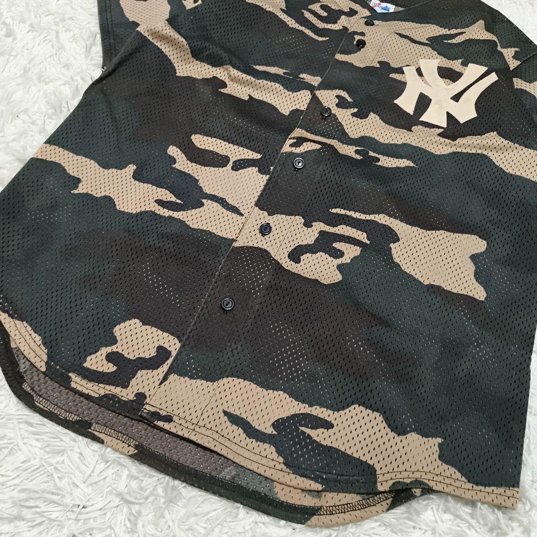 USA製 ニューヨークヤンキース カモフラ シャツ