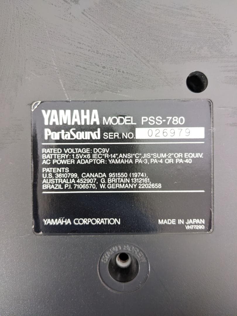 YAMAHA PSS-780 電子ピアノ シンセサイザー
