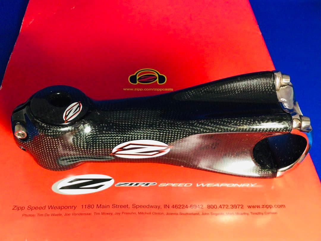 デッドストック ZIPP 145 カーボン製 ステム 130mm ヘッドカバー付