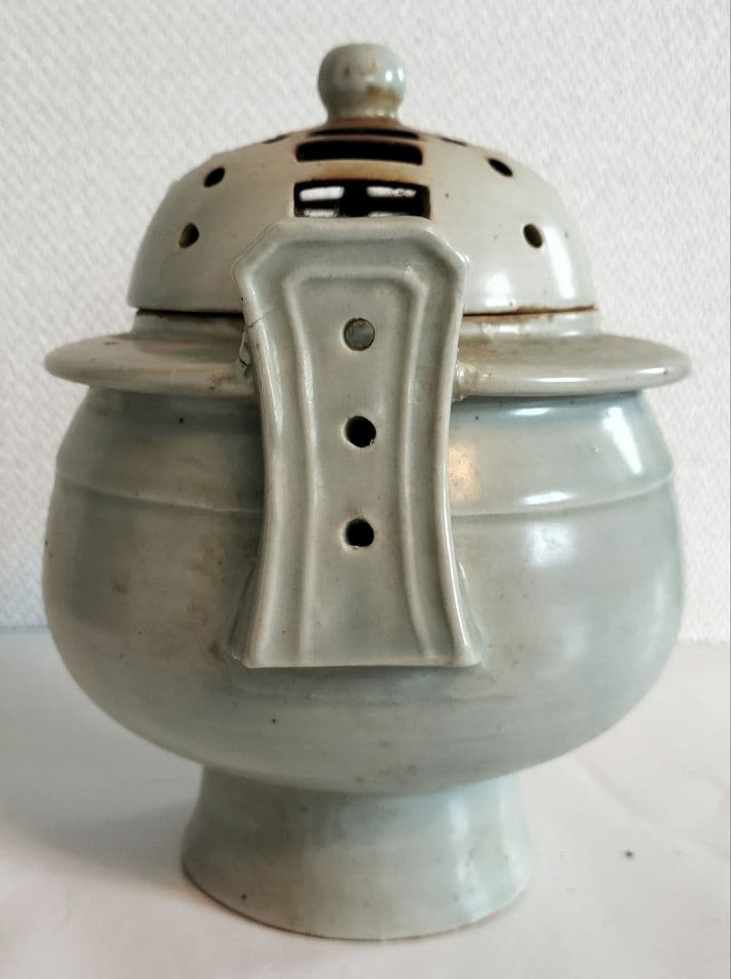 李朝　白磁香炉