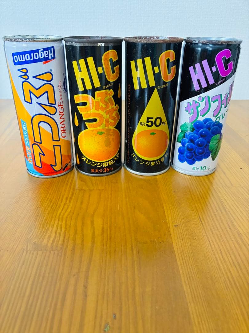 昭和レトロ　缶ジュース　80年代90年代　こつぶ ハイシーオレンジ　HI-C