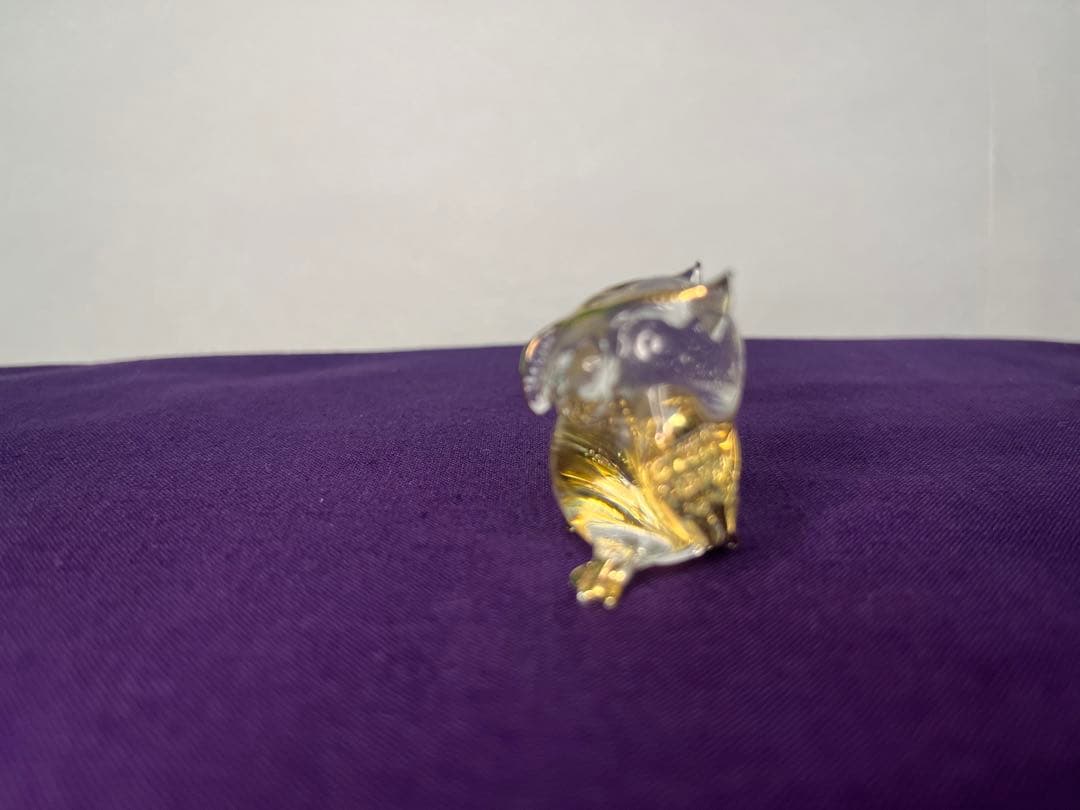 フクロウのガラス細工 GOLD