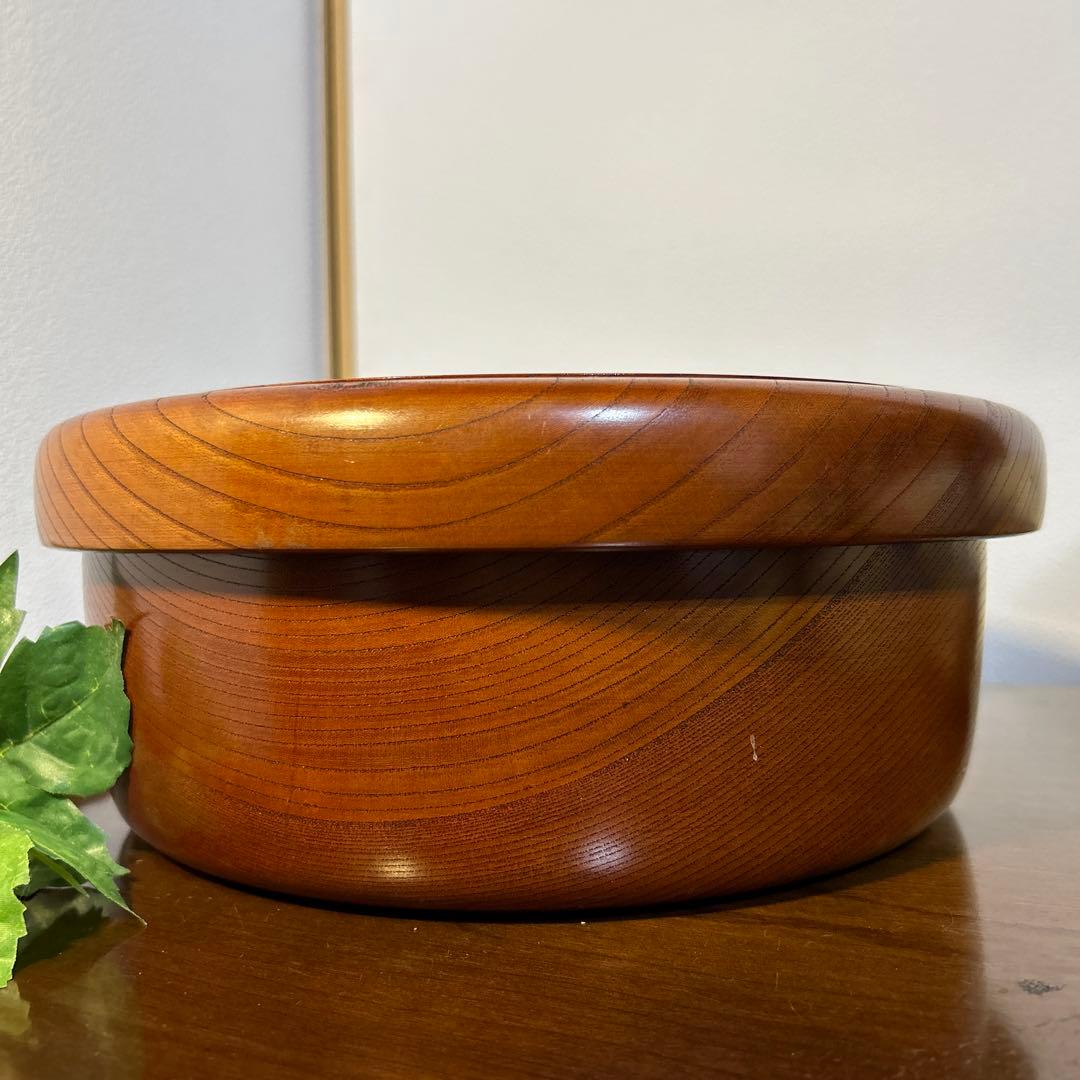 茶道具　天然けやきくり抜き　茶櫃