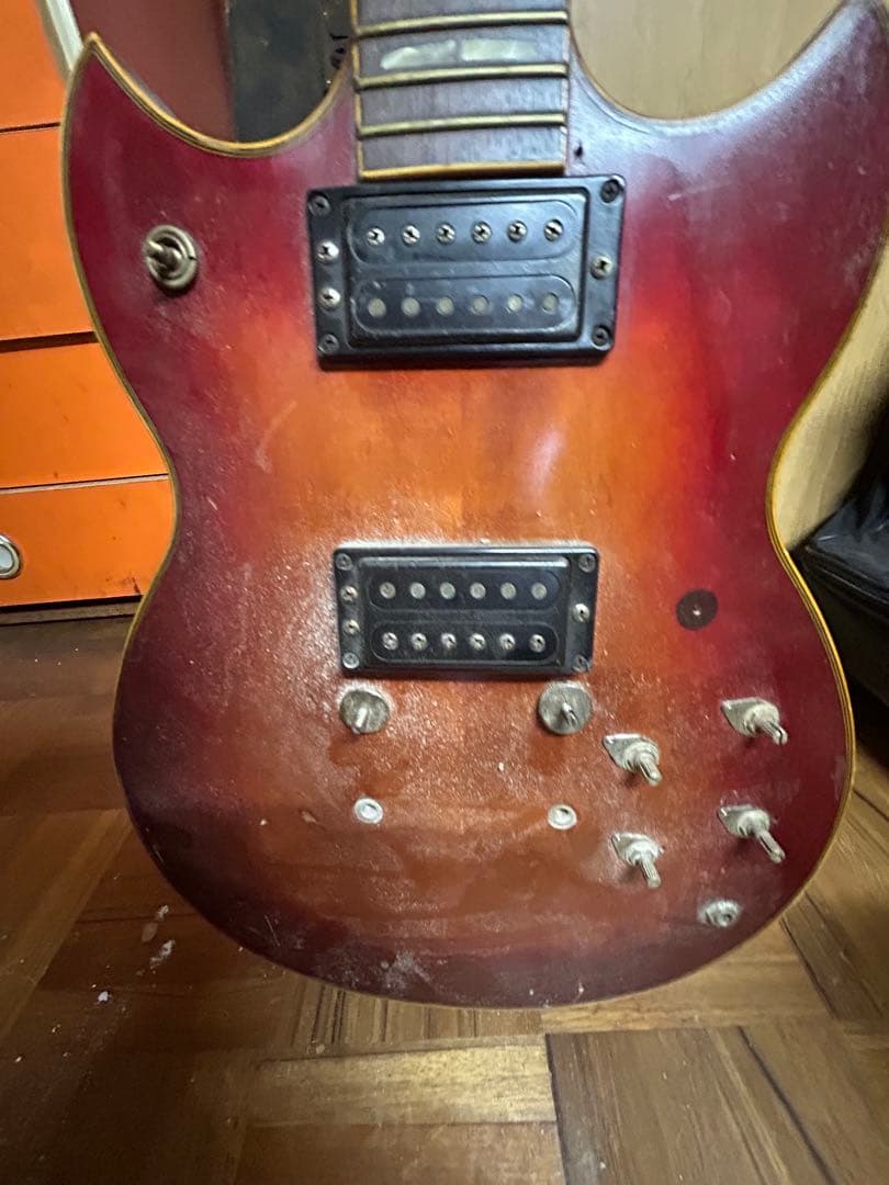 エレキギター レッド ダブルコイル