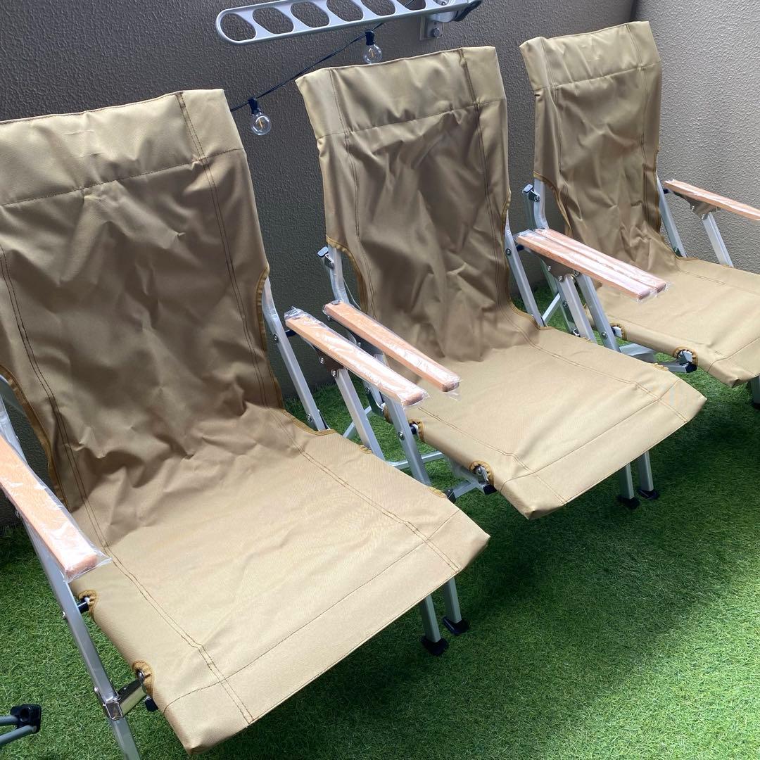 【新品スノーピークOEM品】ローチェア30 カーキ 3脚セット