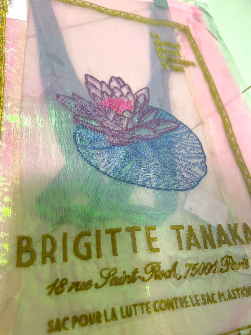 モネ睡蓮のとき　BRIGITTE TANAKA オーガンジー刺繍バッグ　オーロラ