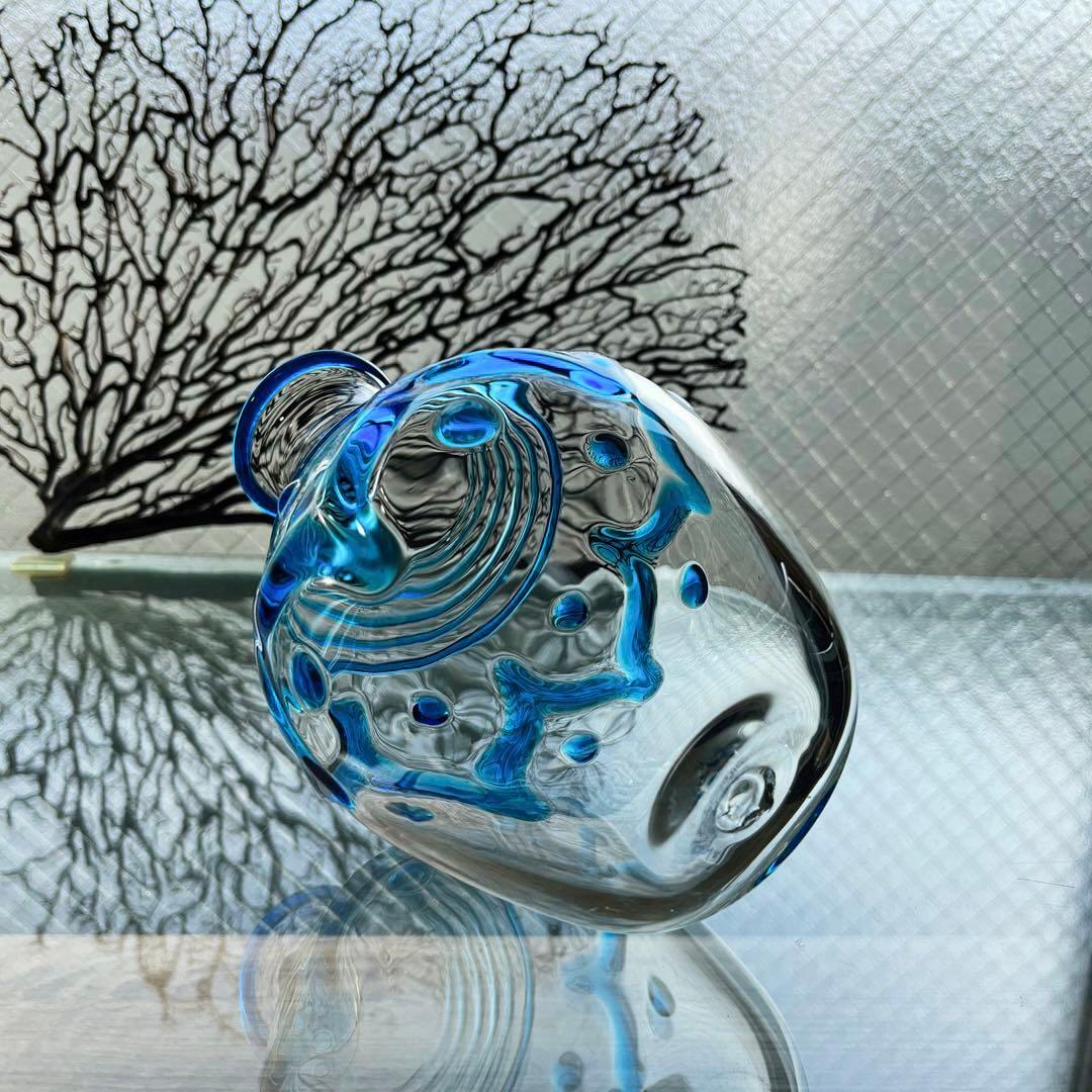 骨董　作家物　民藝ガラス　舩木倭帆　花器　花瓶　現品限り