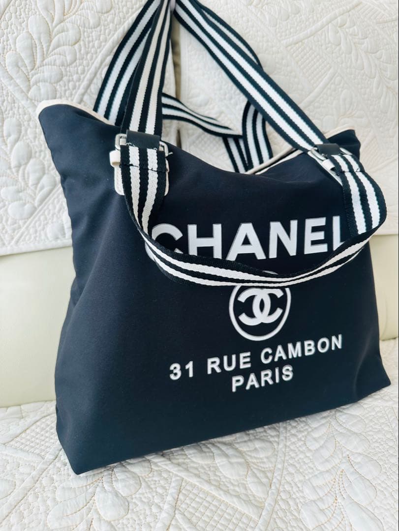 CHANEL☆ノベルティトートバッグ未使用品黒ショルダーバッグ2way