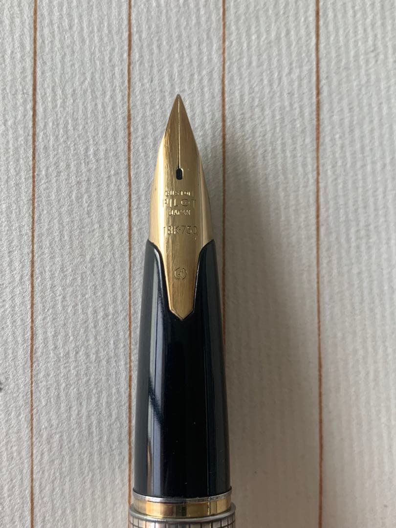 パイロット Elite シルバー 万年筆 18K