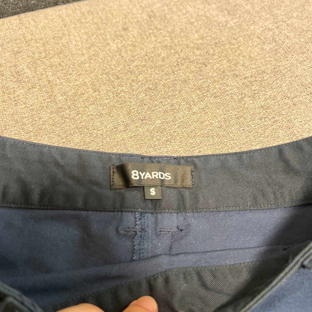 【完売品】8YARDS .H Trimmed Skirt ダークネイビー S