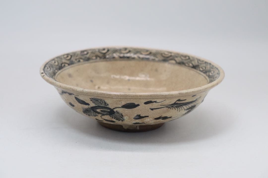 時代　青木米　染付　鳳紋鉢　送料込み250227