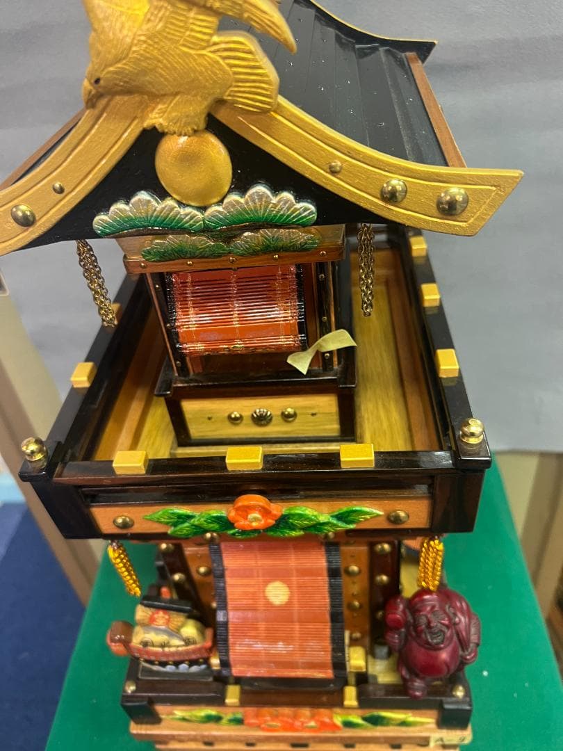 【独法師】A-9 手製山鉾　笠鉾　社殿　拝殿神具神棚　手造レア1点物