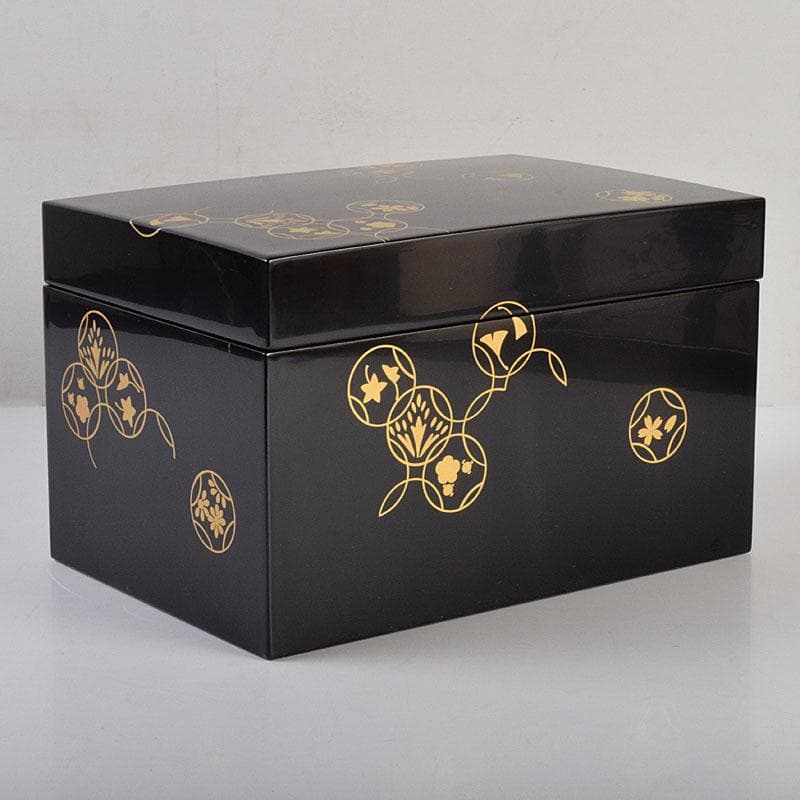 茶道具　岡本陽斉作　七宝蒔絵　利休茶箱　棗など　八点一式　共箱　U　R9271B