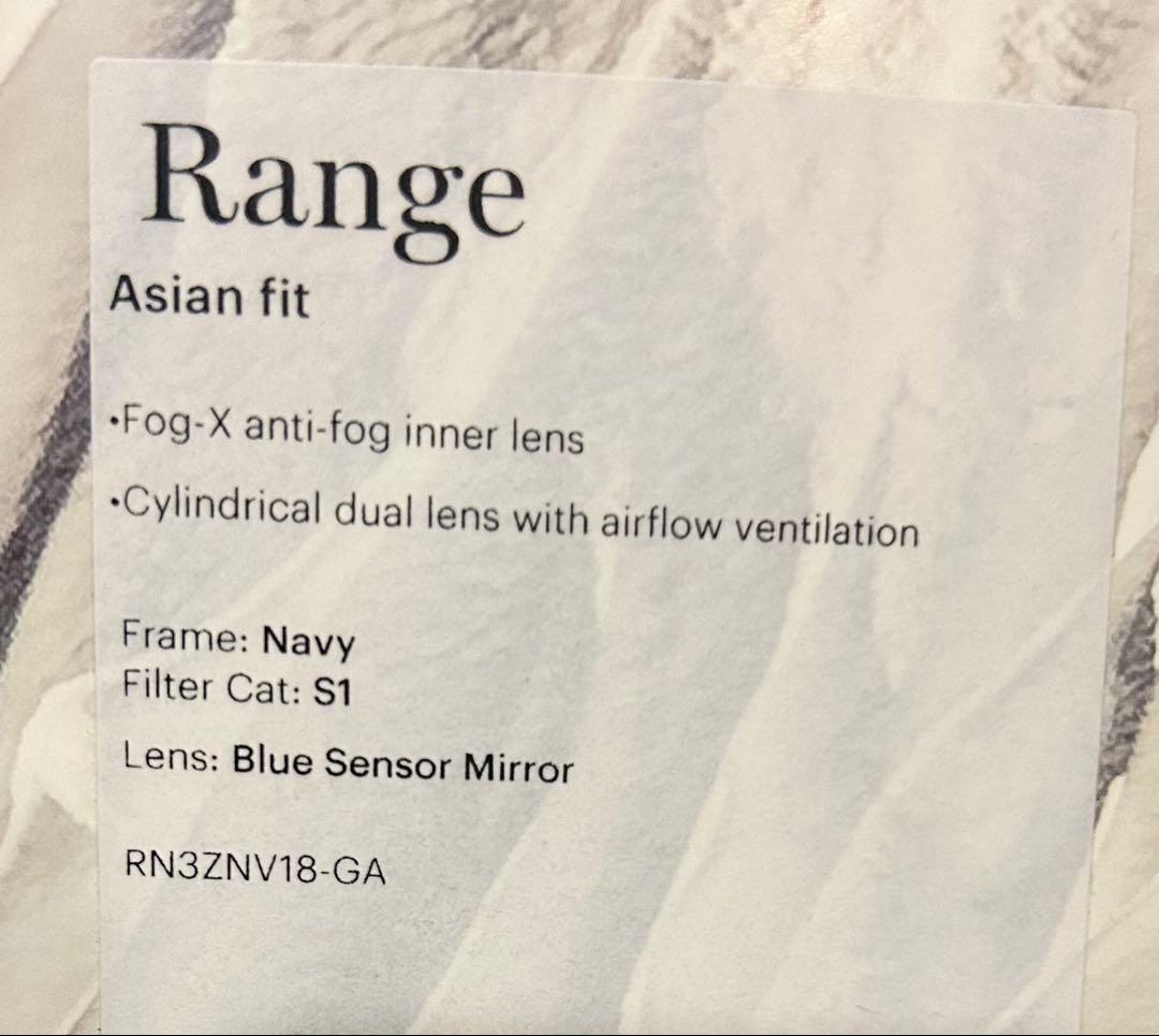 新品未使用品SMITHゴーグルRangeネイビーブルーセンサーミラー国内正規品