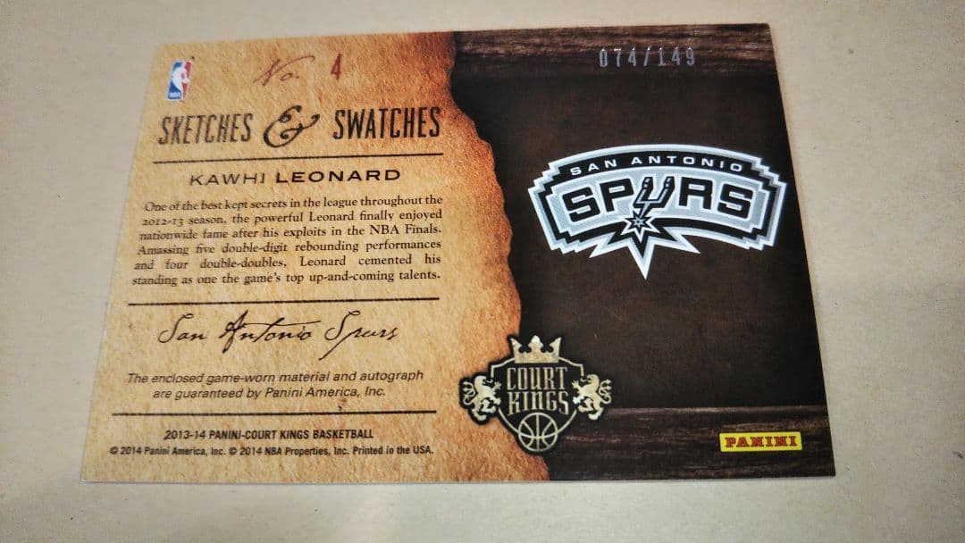 NBAカード KAWHI LEONARD AUTO /149 カウィ・レナード