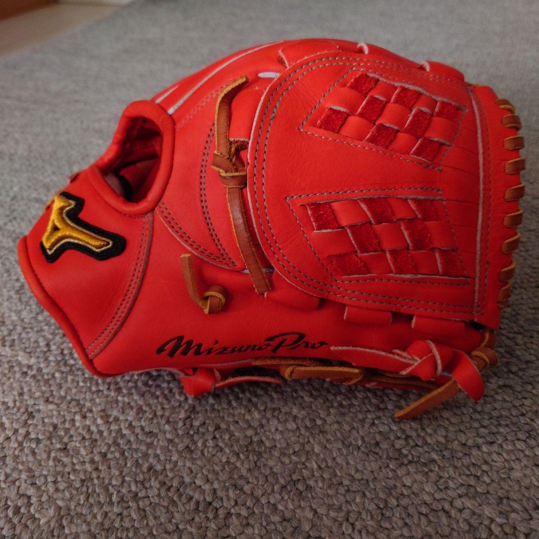 Mizuno Pro 軟式グローブ オレンジ