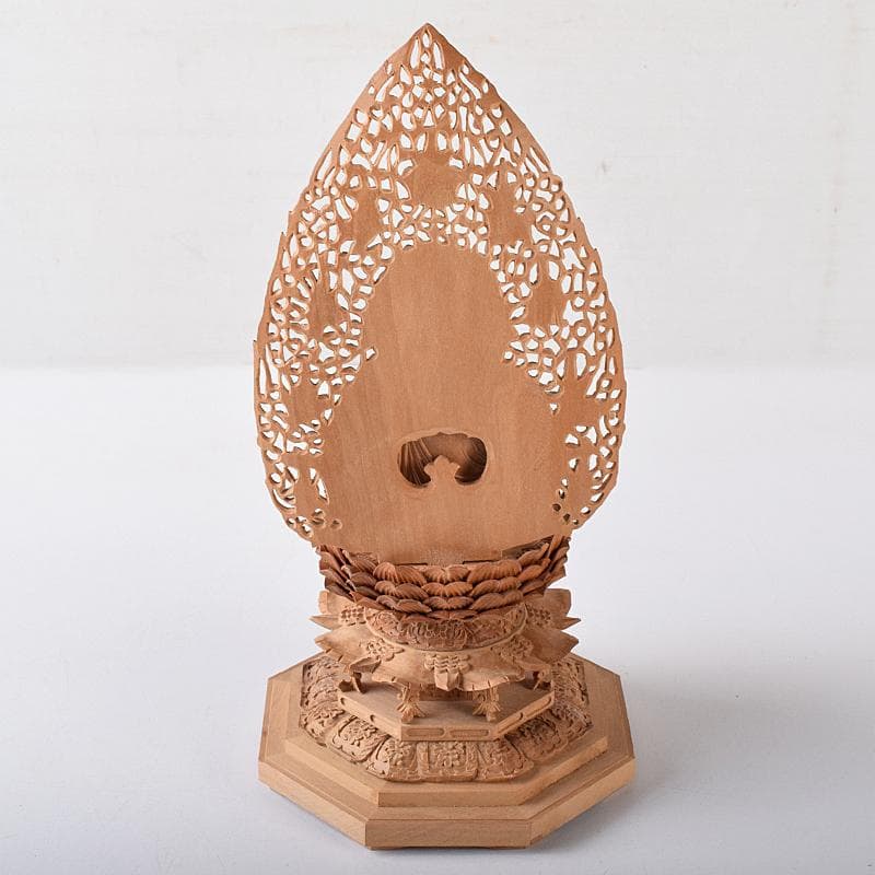 総白檀　天然ダイヤモンド白毫　阿弥陀如来像　美術目録・桐箱付　D　R8425B