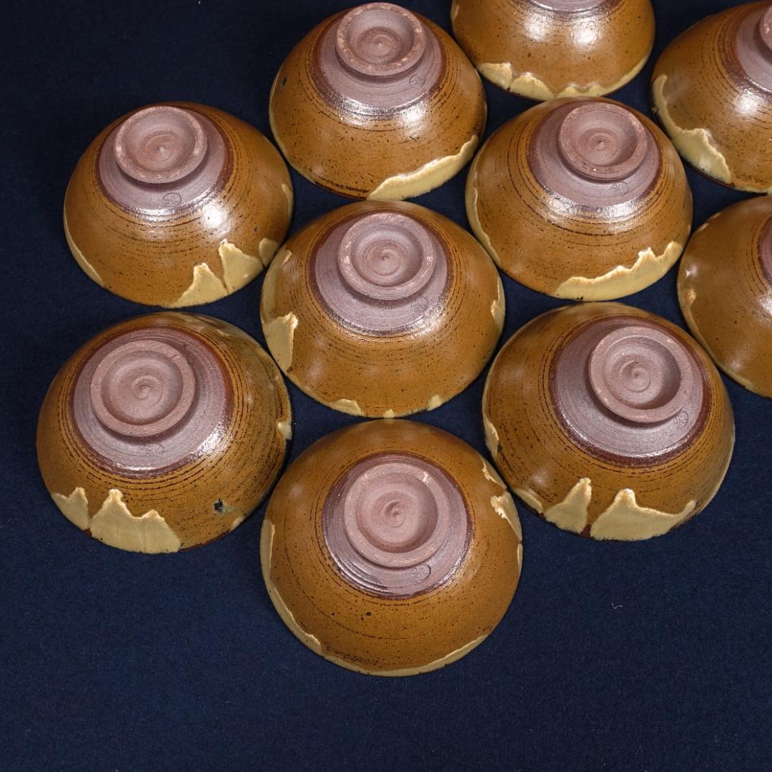 小代焼 小岱焼 近重治太郎 数茶碗 10客 共箱 茶道具