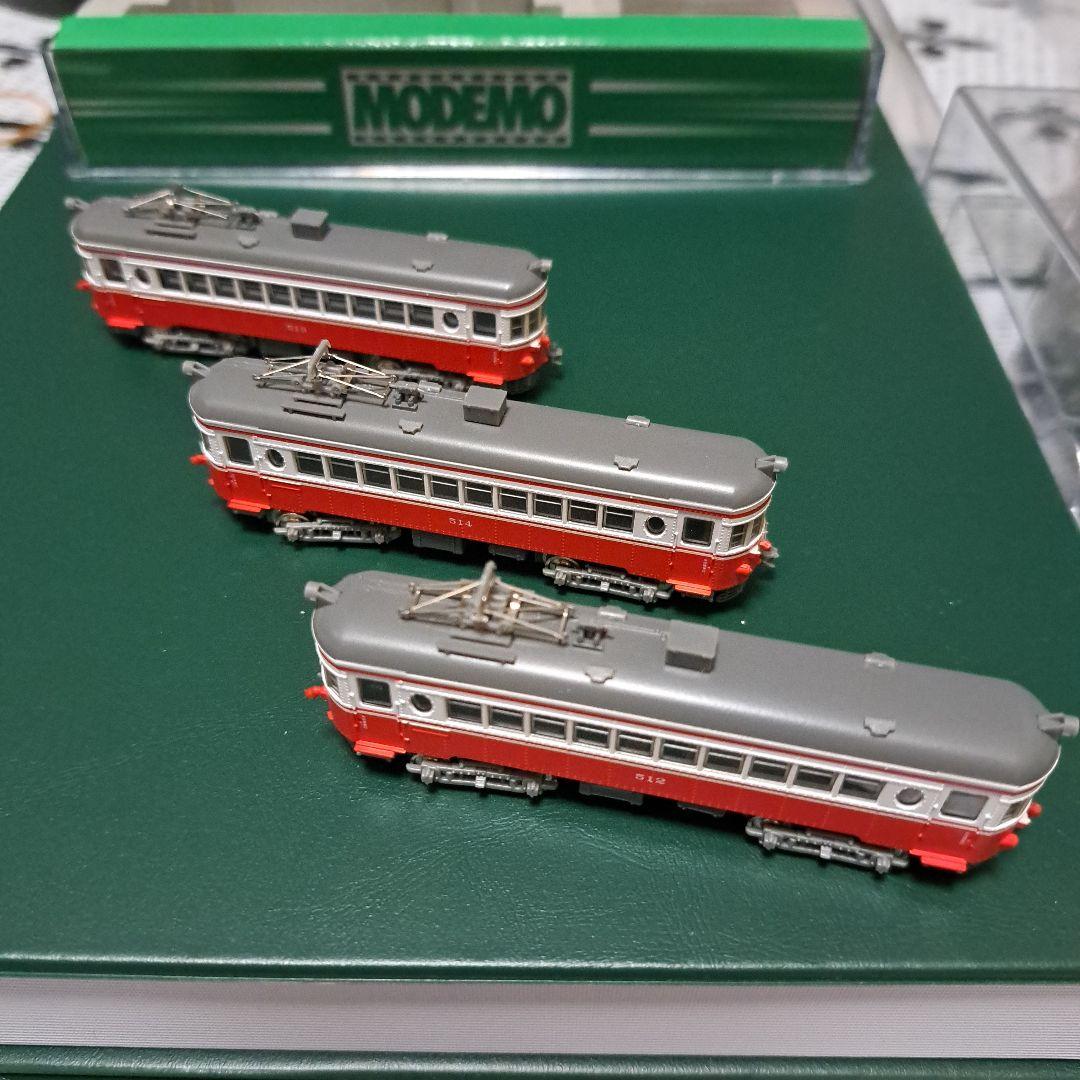 名鉄モ510形　赤白塗装　三重連セット