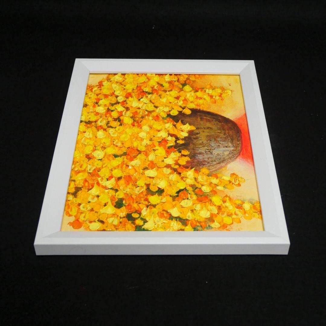 油絵 油彩 油彩画 絵 絵画 ミニ絵画【ミモザ】