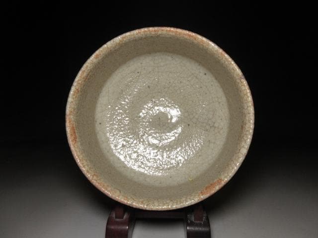 人間国宝 荒川豊蔵 志野 茶碗／共箱 仕覆／絵志野