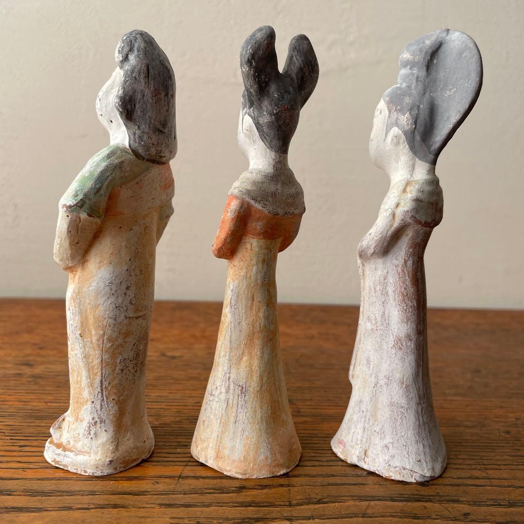 唐三彩　泥人　婦人俑　中国古美術　ミュージアムショップレプリカ　土人形　郷土玩具