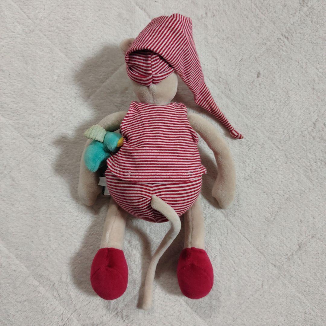 ネズミ ぬいぐるみ (ラトル)　ムーラン・ロティ Moulin Roty