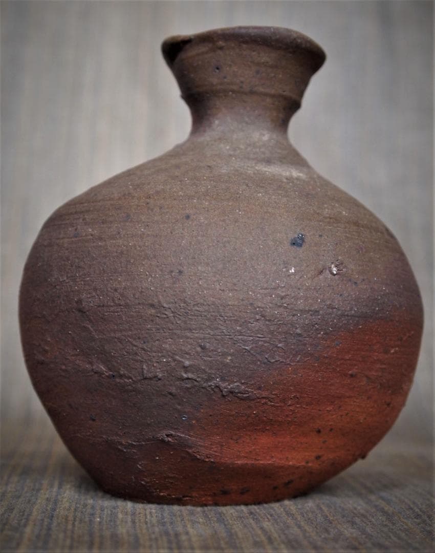 希少作★森岡成好★とくり（南蛮窯変徳利）★共箱