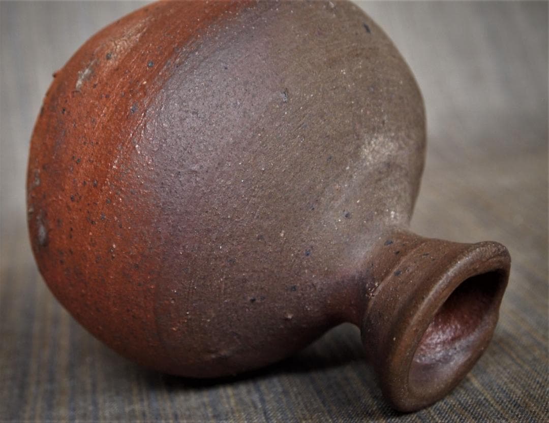 希少作★森岡成好★とくり（南蛮窯変徳利）★共箱