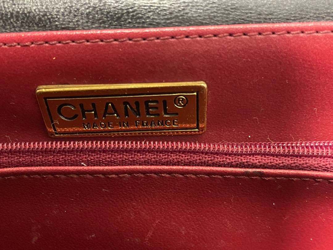 CHANELデカマトラッセ シングルフラップ ダブルチェーン ショルダーバッグ