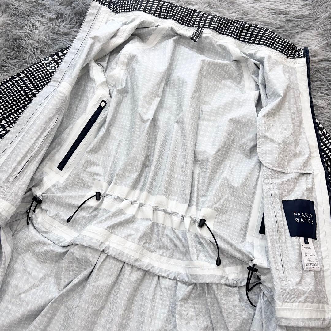 新品　パーリーゲイツ　ワンピース　レインウェア　千鳥柄　ストレッチ　サイズ1