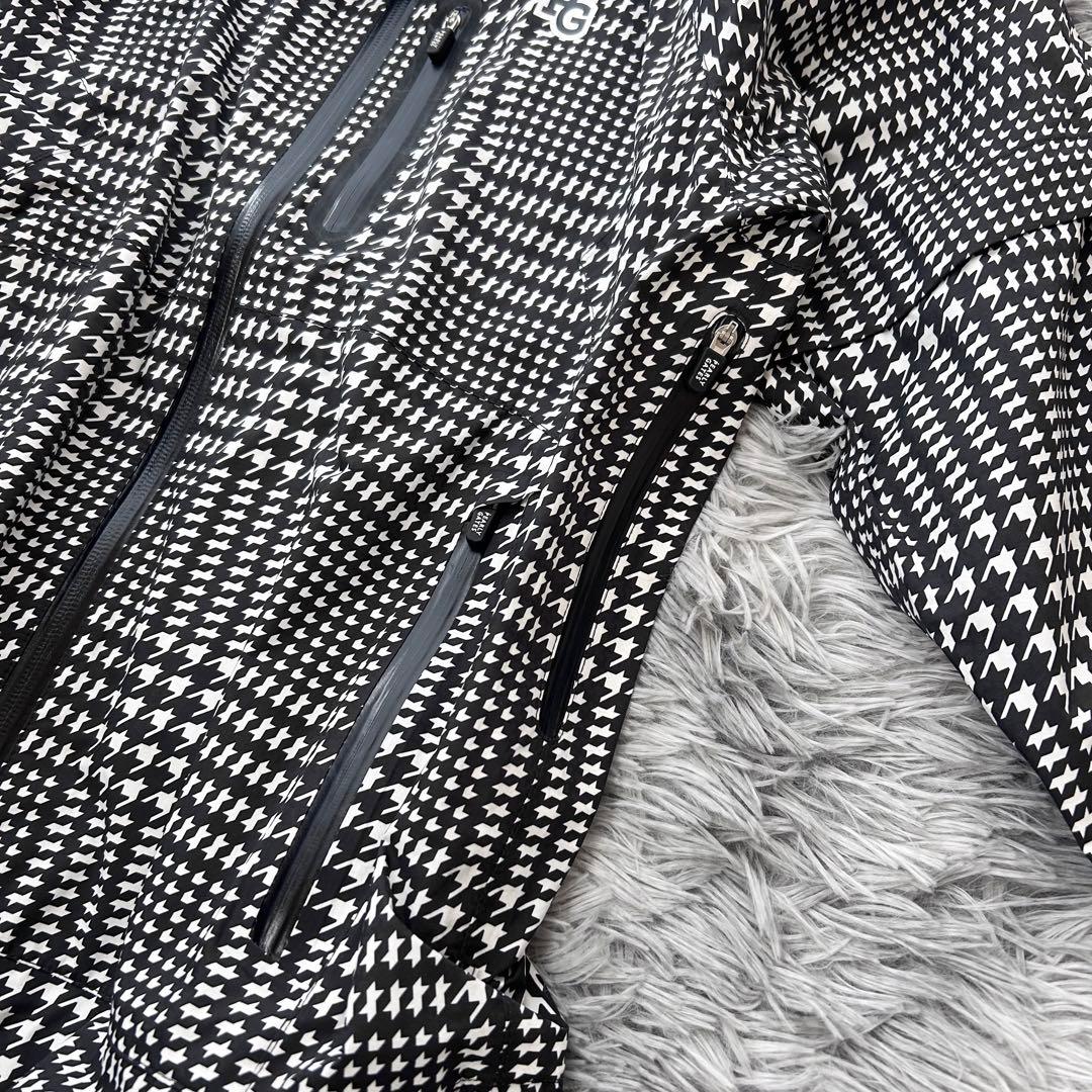 新品　パーリーゲイツ　ワンピース　レインウェア　千鳥柄　ストレッチ　サイズ1