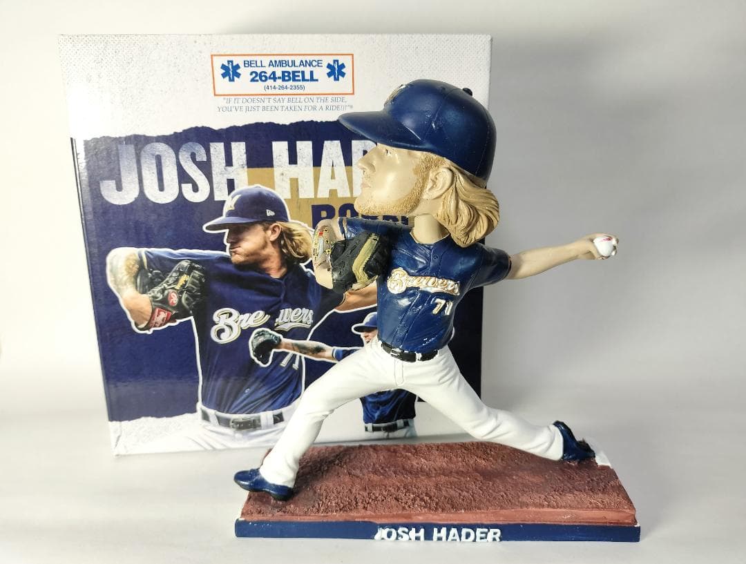 ジョシュ・ヘイダー／ボブルヘッド人形 (2019／ミルウォーキー・ブルワーズ)