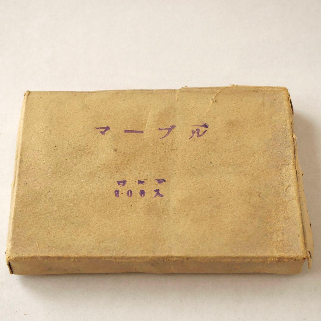 元箱入り乳白色マーブルおはじき 140枚以上 豆けり 昭和 レトロ