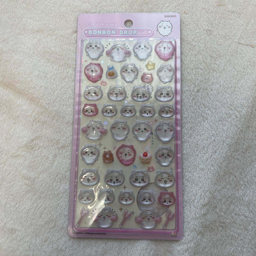 【正規品】ちいかわ　ボンボンドロップシール　マシュマロ風シール　サンリオコラボ