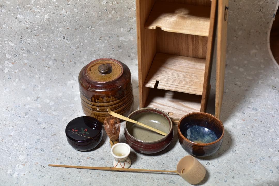 短冊箱セット９点【極上品】お茶道具／共箱