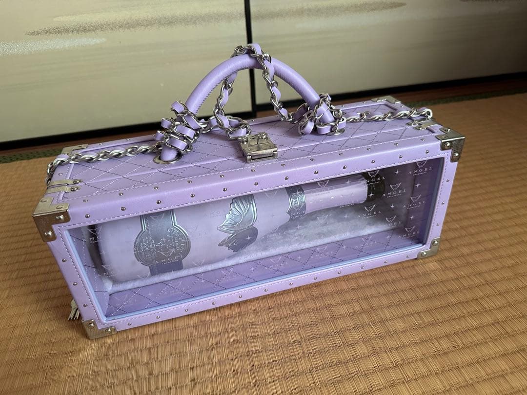 【空瓶・空箱】エンジェルシャンパン ハロウィン　パープル　レザー