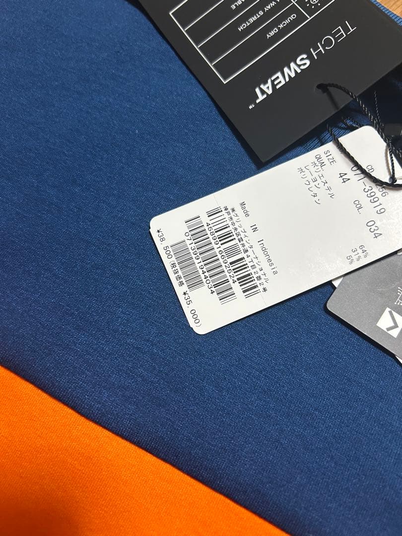 ジェイリンドバーグJ.LINDEBERG オレンジ ネイビー トレーナー