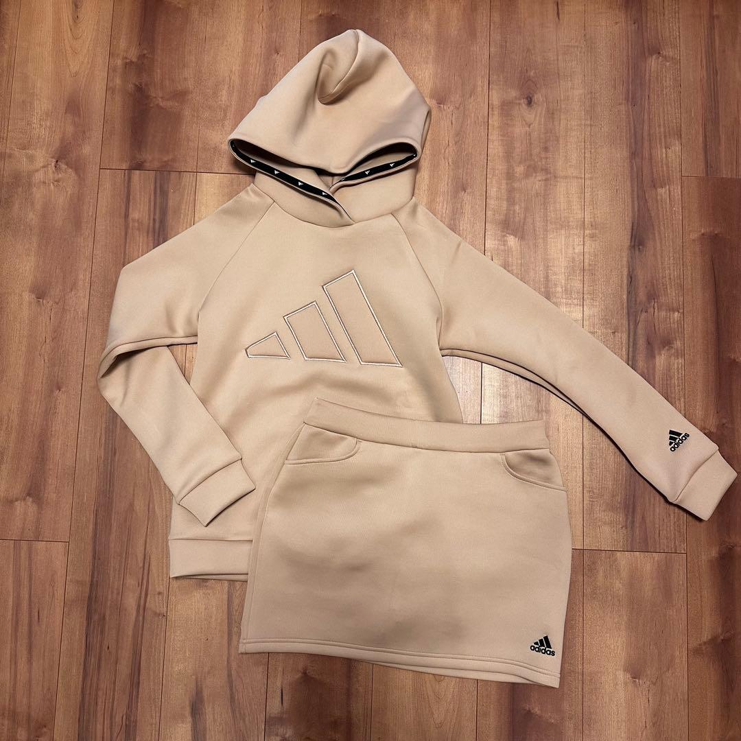 アディダス　サイズS トレーナー　スカート　ダンボールニット　セットアップ　秋冬