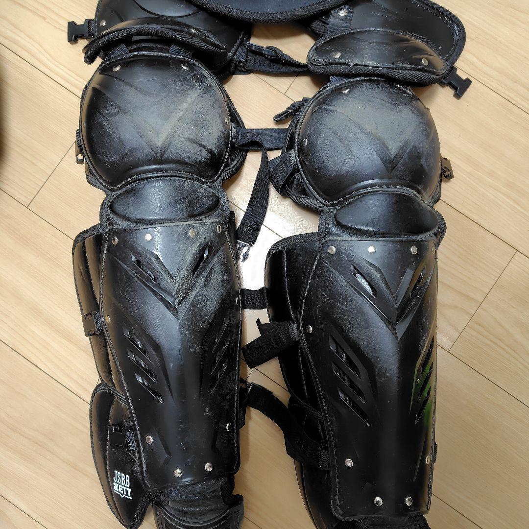 ZETTプロステイタス軟式用 キャッチャー防具セット ブラック