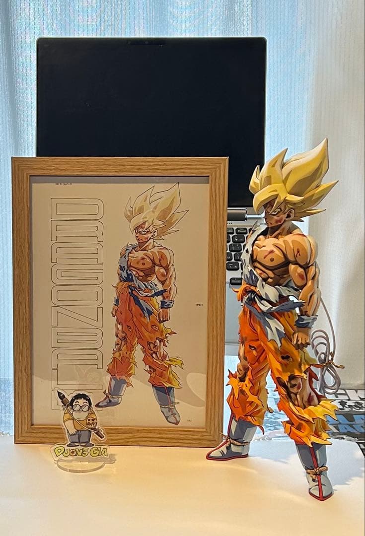 ドラゴンボール　フィギュア　伝説の超サイヤ人　孫悟空　リペイント　二次元彩色
