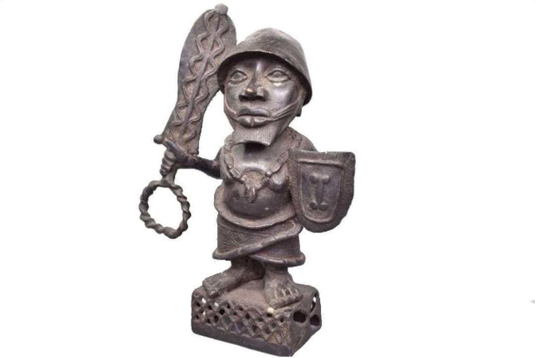 アンティーク ベニン王国 ベニン共和国 エド アフリカ 古い ブロンズ像