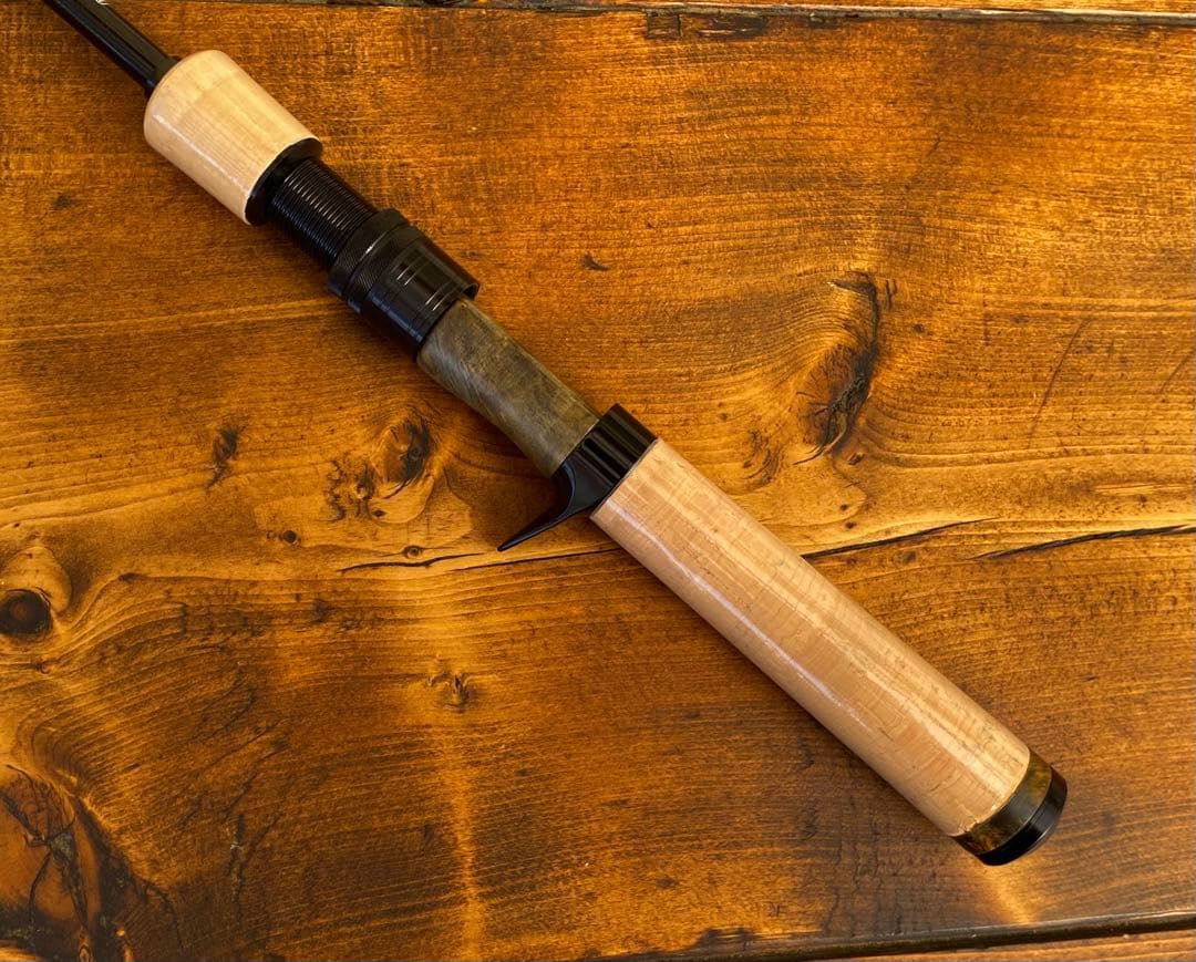 トラウトロッド　5ft9inch テレスコロッド　渓流釣り　天然木グリップ