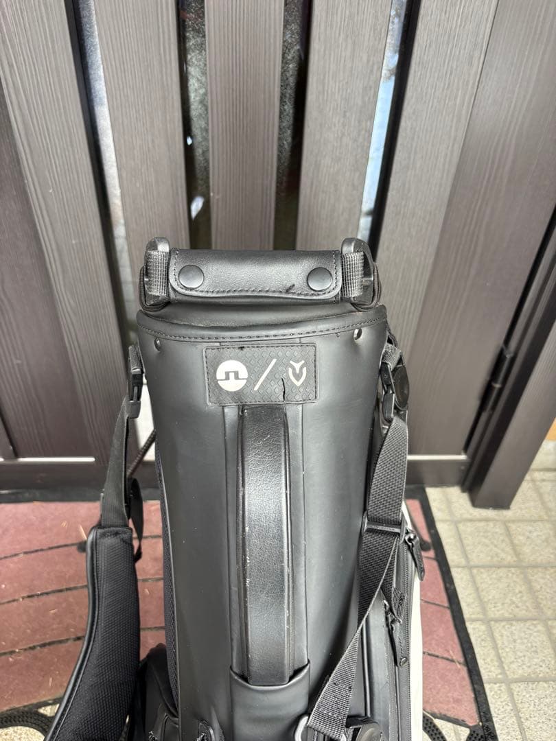 希少J.LINDEBERG vesselコラボキャディバッグ ブラック/ホワイト