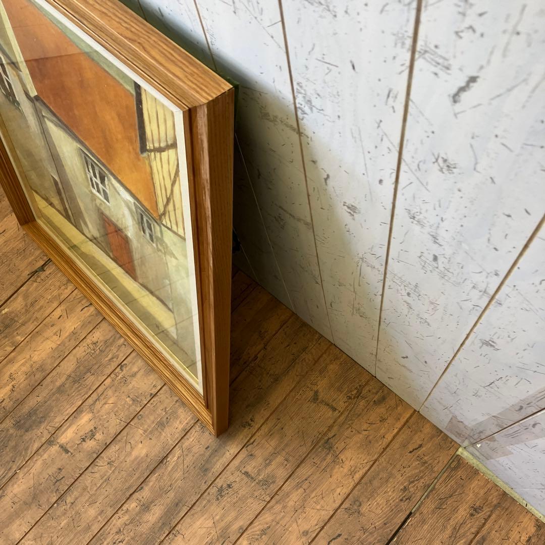 R.FRUKAWA 油彩画 油絵 家 街並み 建造物 絵画 アート 芸術