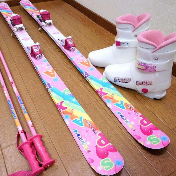 メンテ済 146cm 靴24cm KAZAMA スキーセット