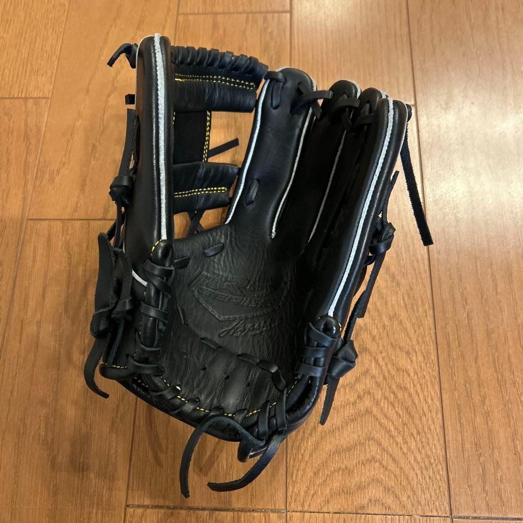 値下げ！【新品未使用】【スチーム加工済】 Rawlings 少年軟式グローブ 黒