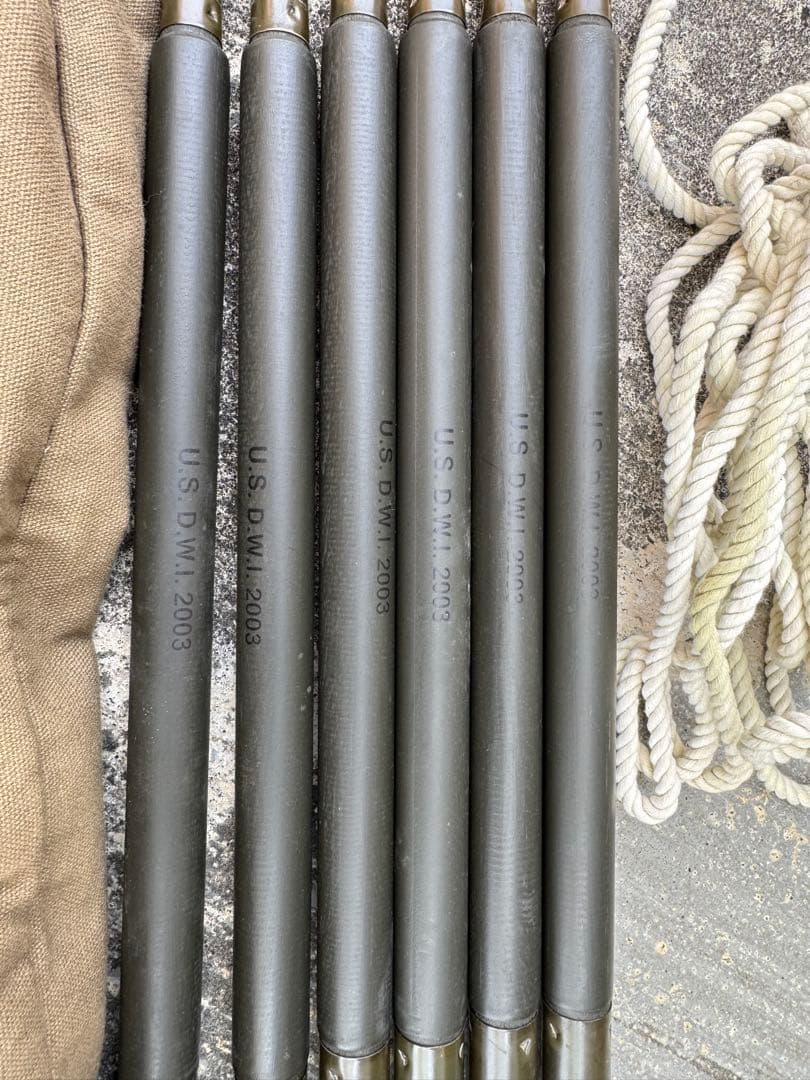 USパップテント　シェルターハーフ　軍幕　ジッパー加工