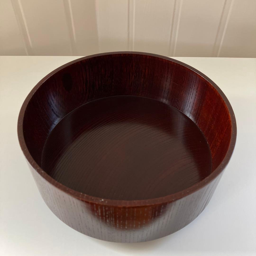 樹齢200年奥￼飛騨の天然木工芸品　乾燥4年ケヤキ重箱 3段 ダークブラウン